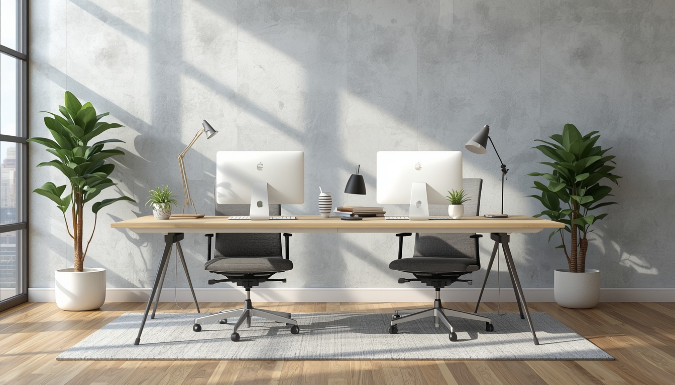 Modern office desk setup with ergonomic focus at Purificationwybo